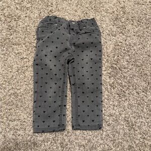 Cherokee Kids Jeans with Black Heart Pattern